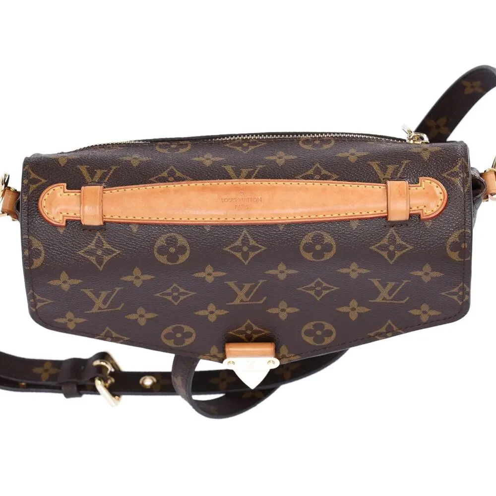 Louis Vuitton Pochette Metis MM Monogram Handbag M44875 Brown Canvas